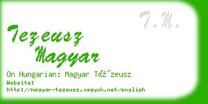 tezeusz magyar business card